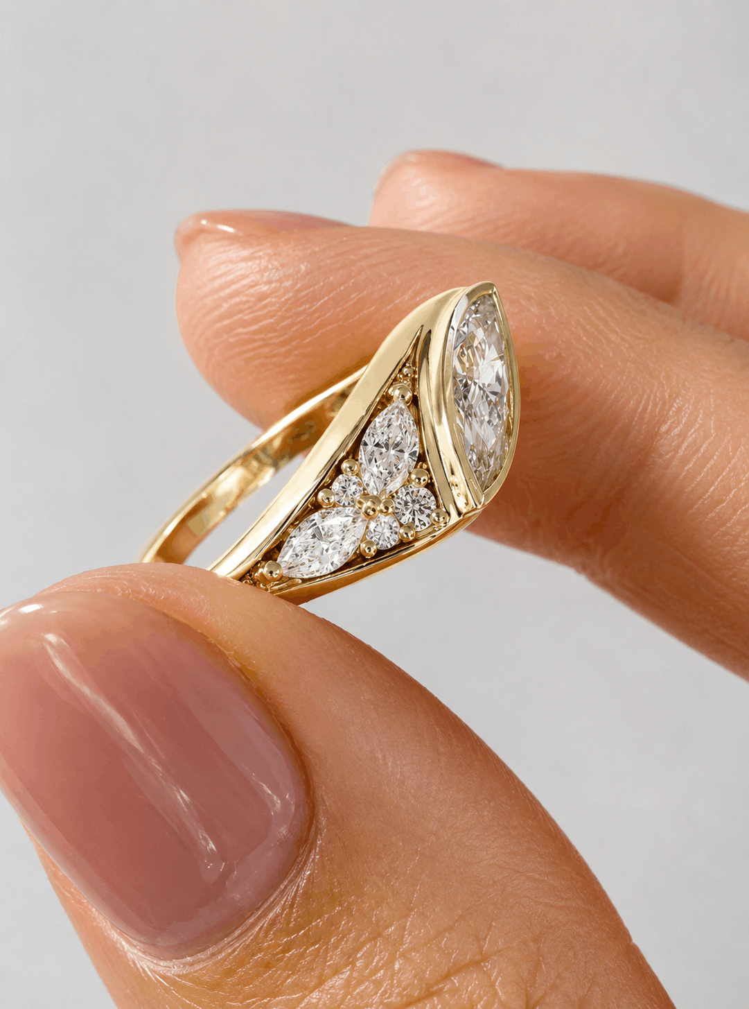 Aurelisse Lab-Grown Diamond Ring in 14K Yellow Gold by La Forêt - view 3