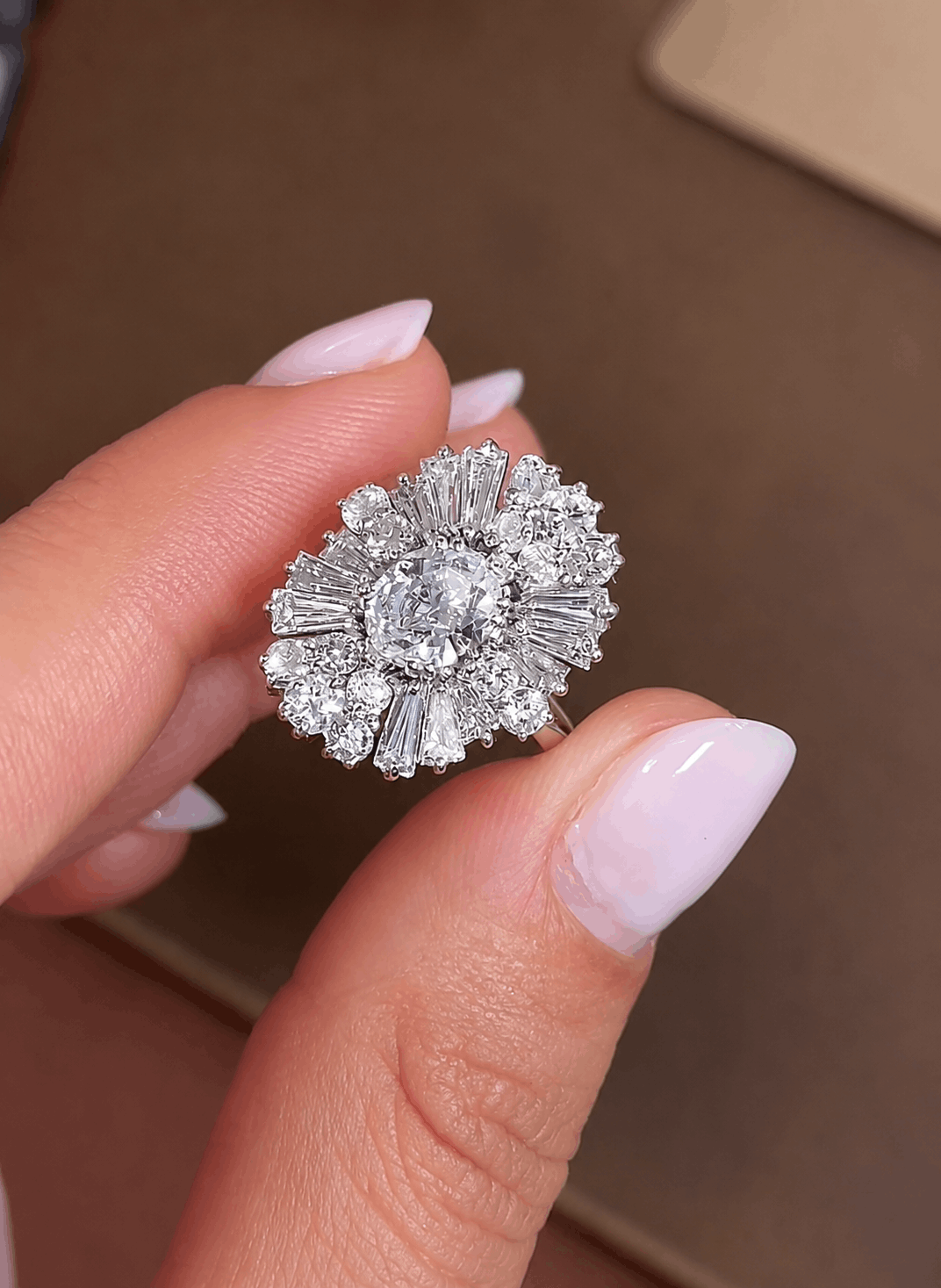 Solivara Lab-Grown Diamond Ring by La Forêt, featuring an oval center stone and sparkling diamond accents.