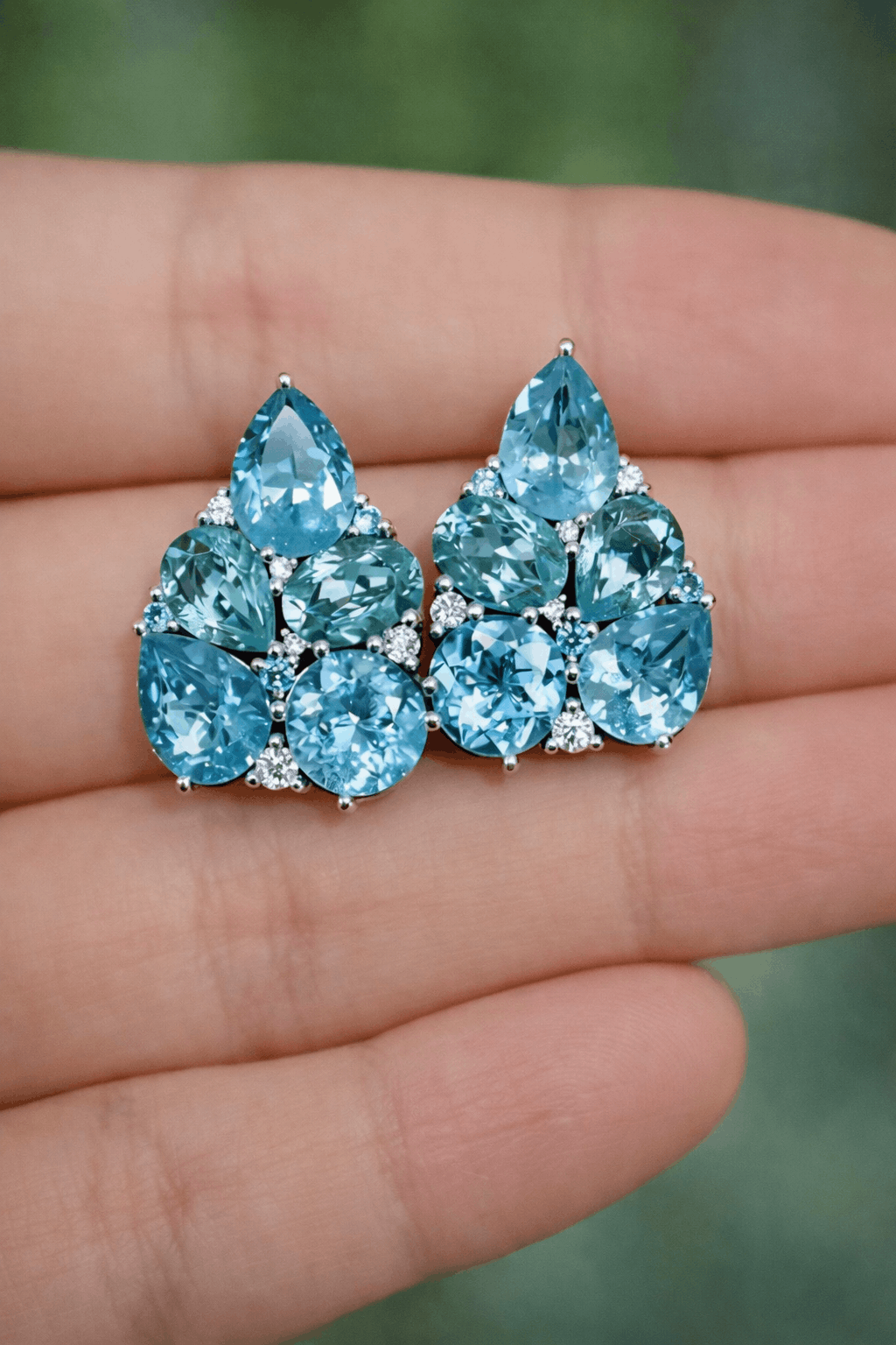 Selura Apatite Cluster Drop Earrings
