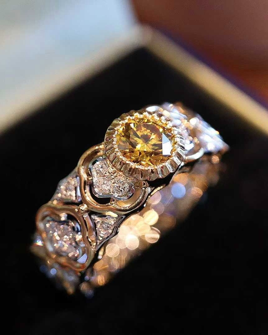 Marielle Yellow Diamond Vintage Ring