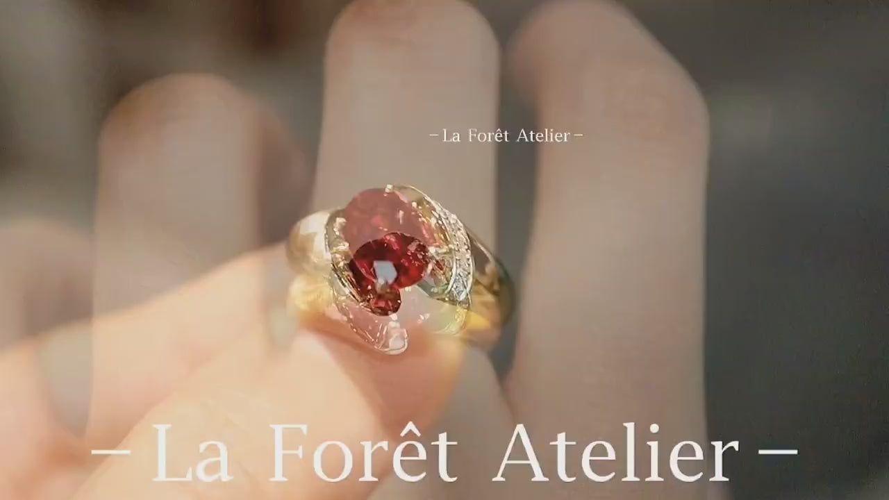 Bold lab-created ruby ring in yellow gold setting








