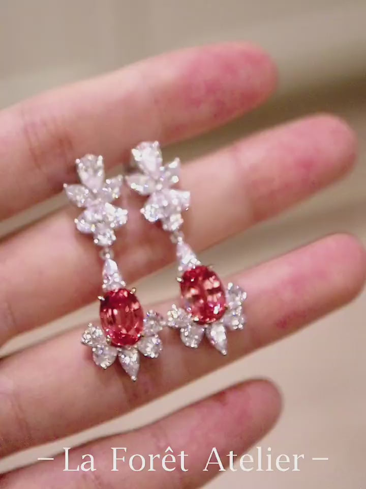 Averelle Padparadscha Drop Earrings